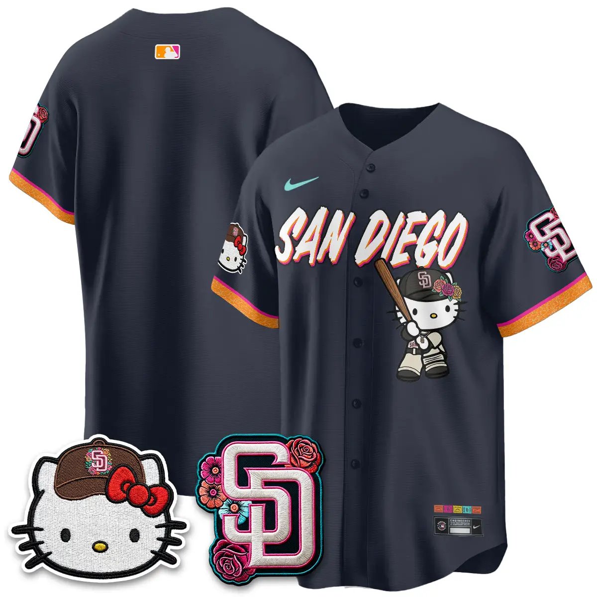 SD 2026 City Connect x Meow KT Vapor Limited Jersey - All Stitched by San Diego Padres