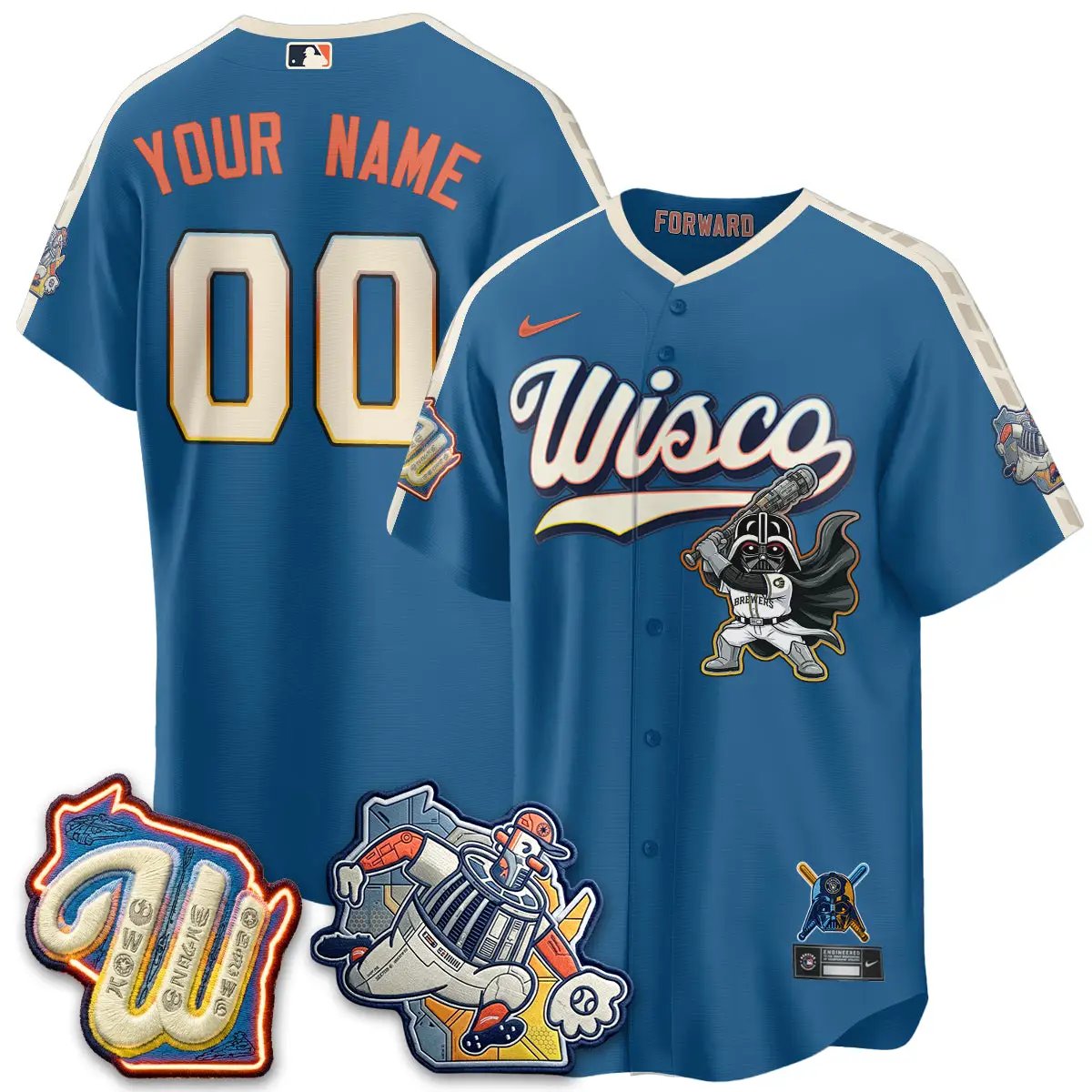 MIL x SW Limited Custom Jersey - Stitched by Milwaukee Brewers