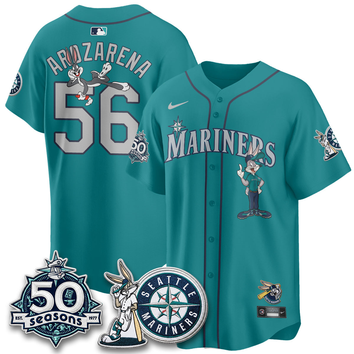 SEA x Bunny Vapor Premier Limited Jersey - Stitched by Seattle Mariners