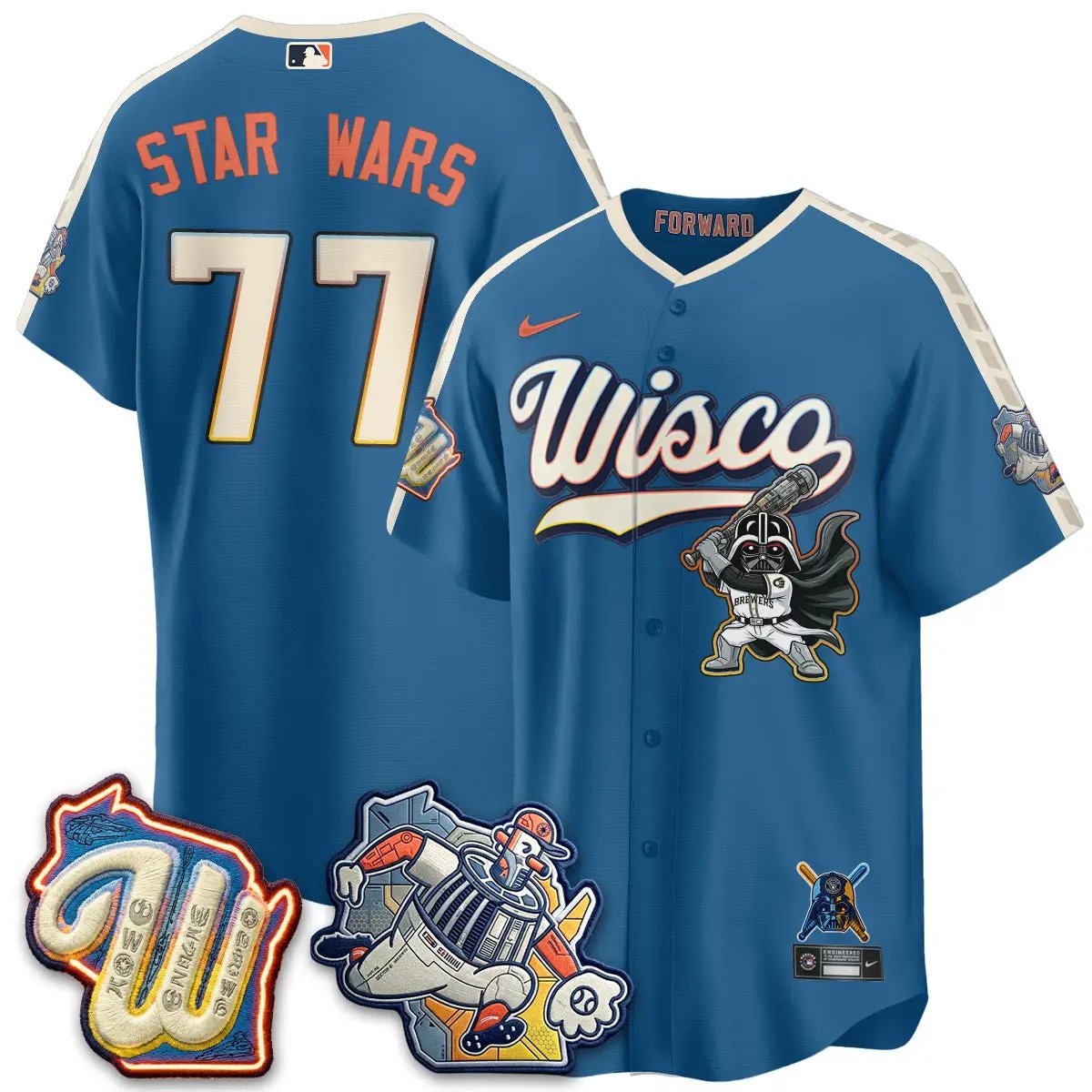 MIL x SW Limited Jersey - Stitched by Milwaukee Brewers