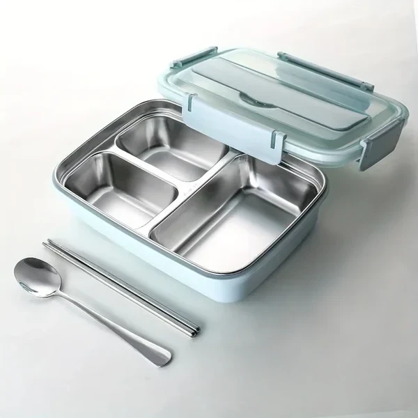 Leak-proof lunch box made of stainless steel with 3/4 compartments Bowlift by Bowlift