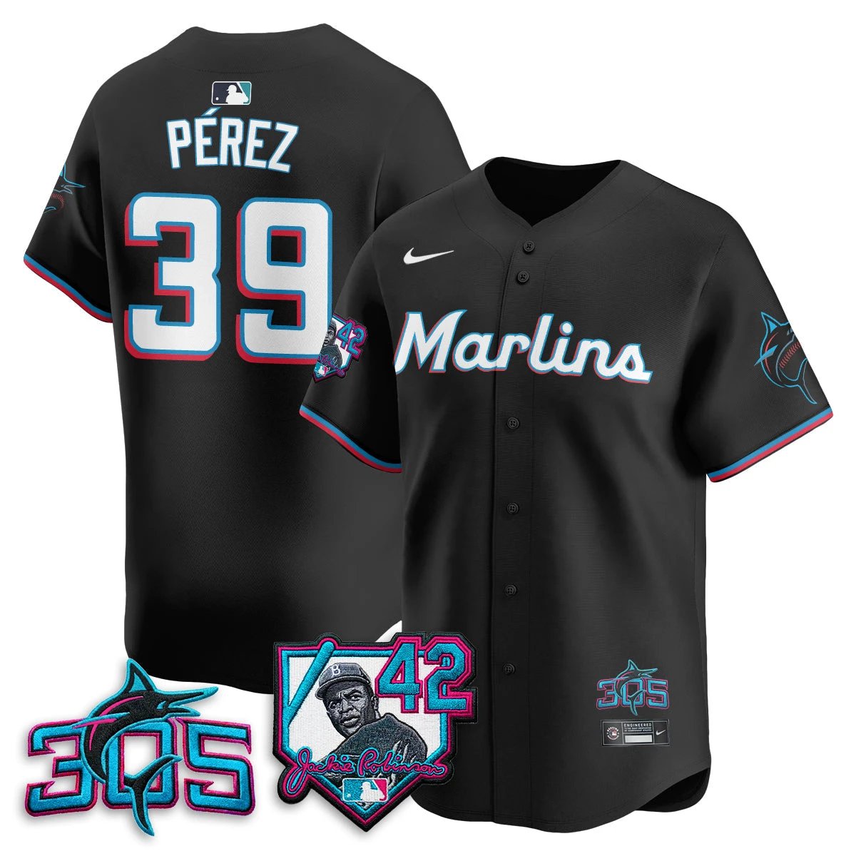 MIA 2026 Jackie Robinson New Era Vapor Limited Jersey - All Stitched by Miami Marlins