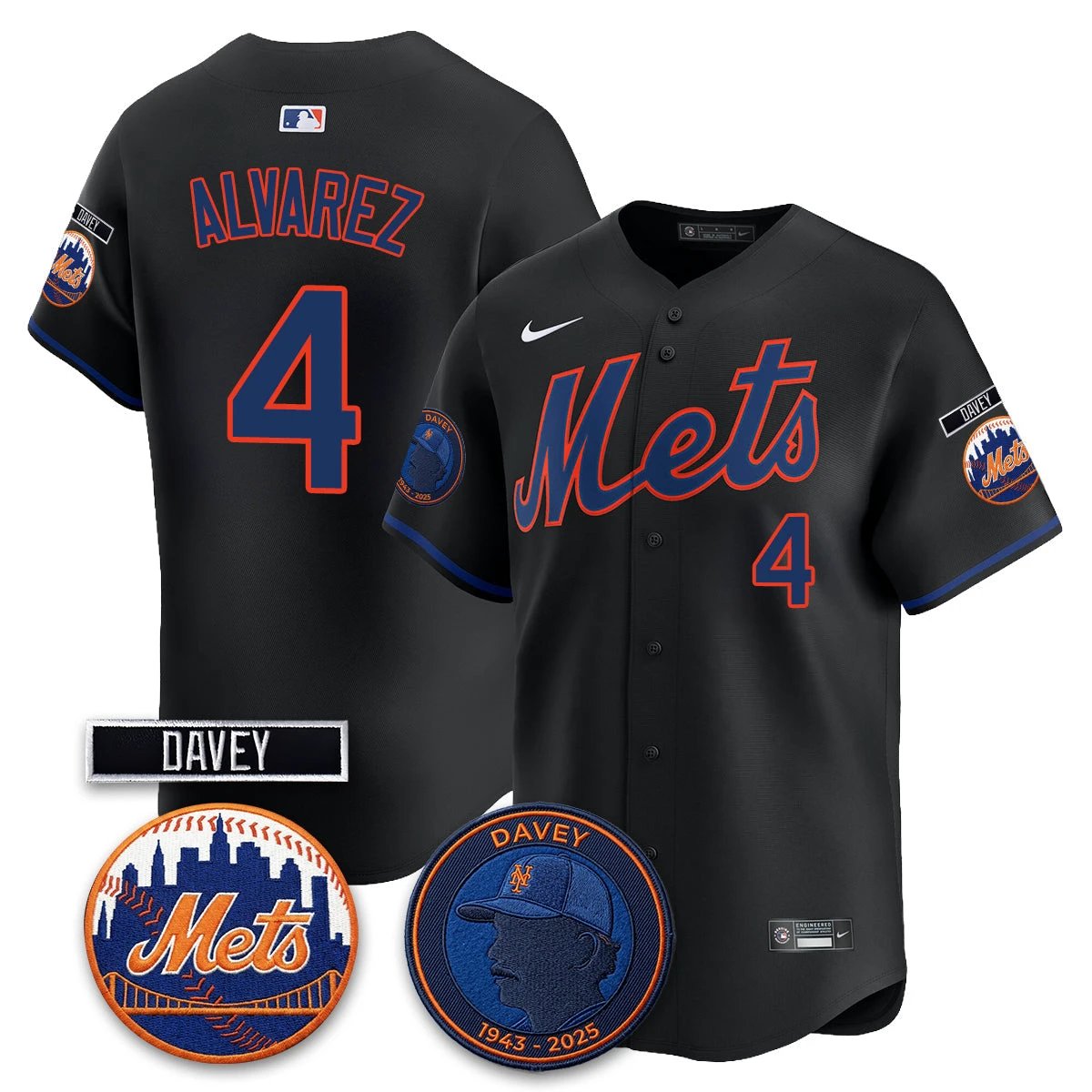 New York Mets 2026 Davey Johnson In Memoriam Vapor Limited Jersey - All Stitched by New York Mets