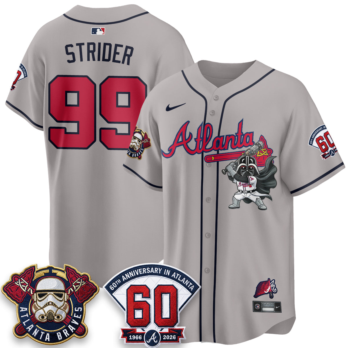 Atlanta Braves x SW Vapor Limited Jersey - Stitched by Atlanta Braves