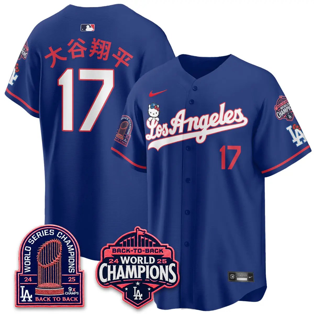 LAD x Hello Kitty Night 2026 Vapor Jersey - All Stitched - V2 by Los Angeles Dodgers