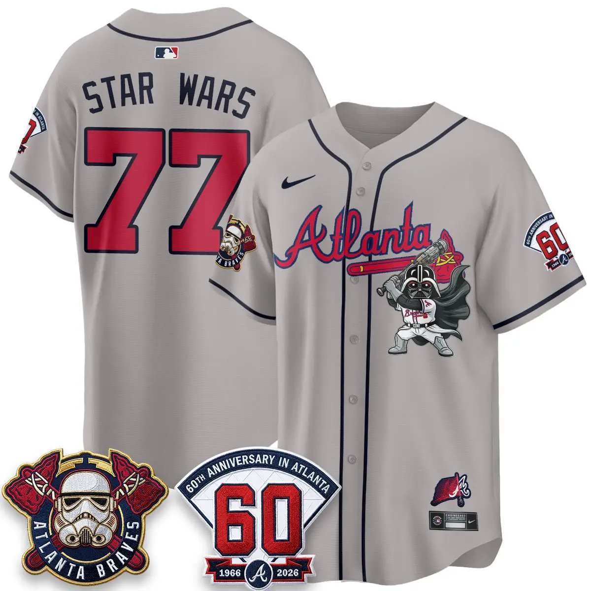 Atlanta Braves x SW Vapor Limited Jersey - Stitched by Atlanta Braves