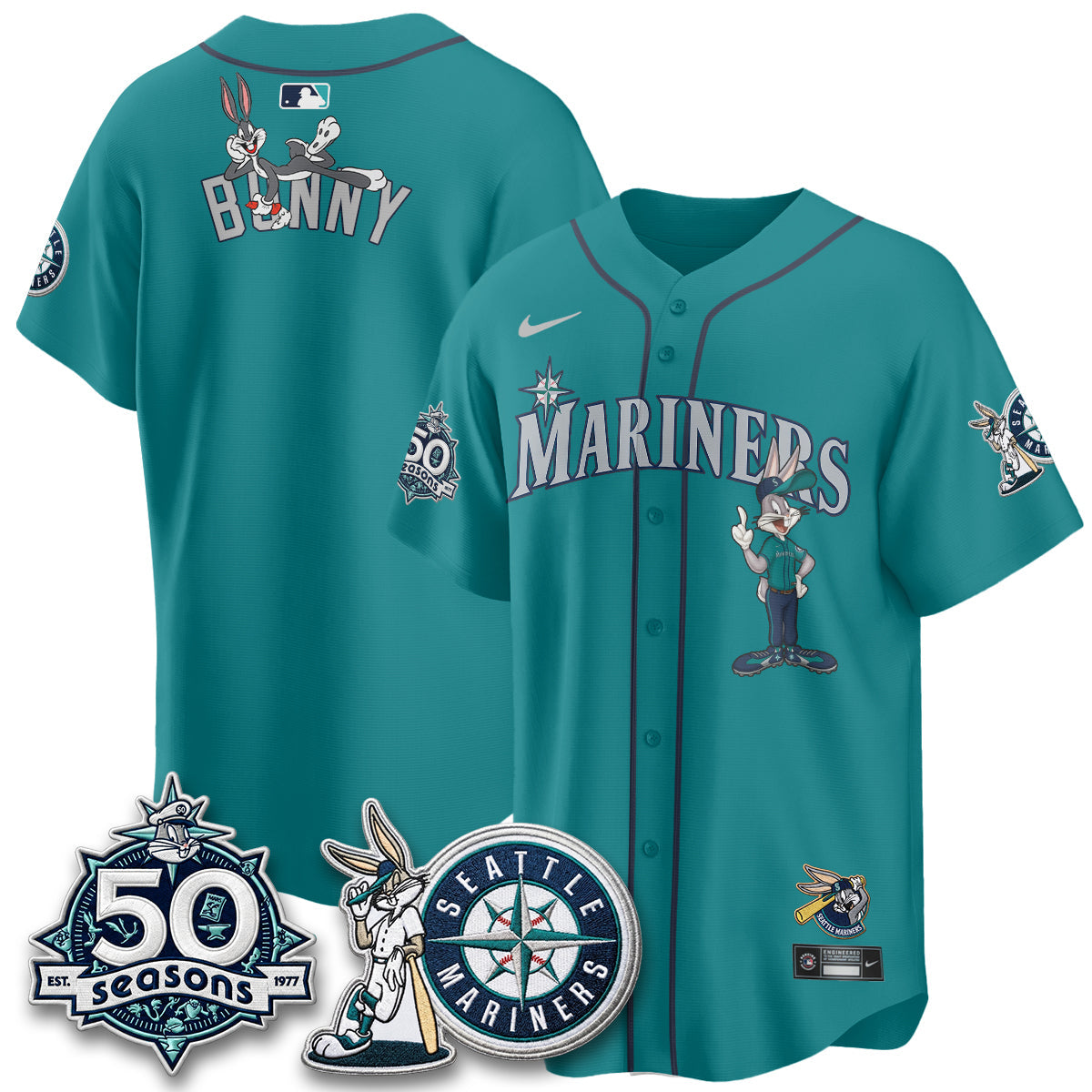 SEA x Bunny Vapor Premier Limited Jersey - Stitched by Seattle Mariners