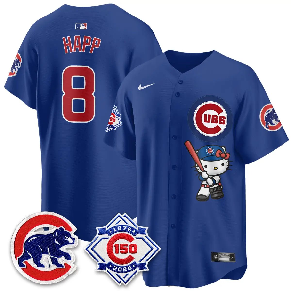 Chicago Cubs x Meow KT Vapor Premier Limited Jersey - All Stitched by Chicago Cubs