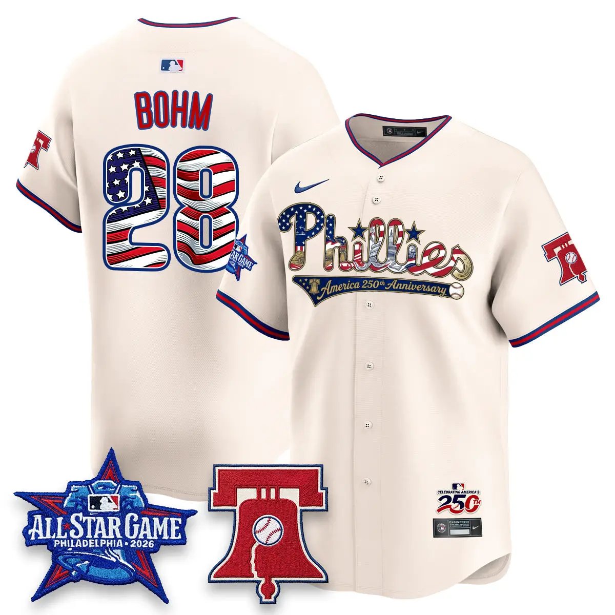 PHI 2026 USA 250 All Star Game Vapor Limited Jersey - Stitched (2) by Philadelphia Phillies