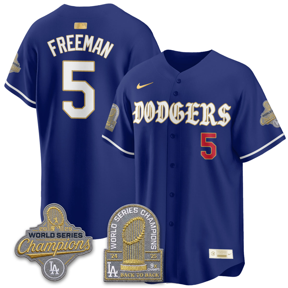 LAD Vapor Limited Jersey - Back to Back 9x Champs - All Stitched by Los Angeles Dodgers