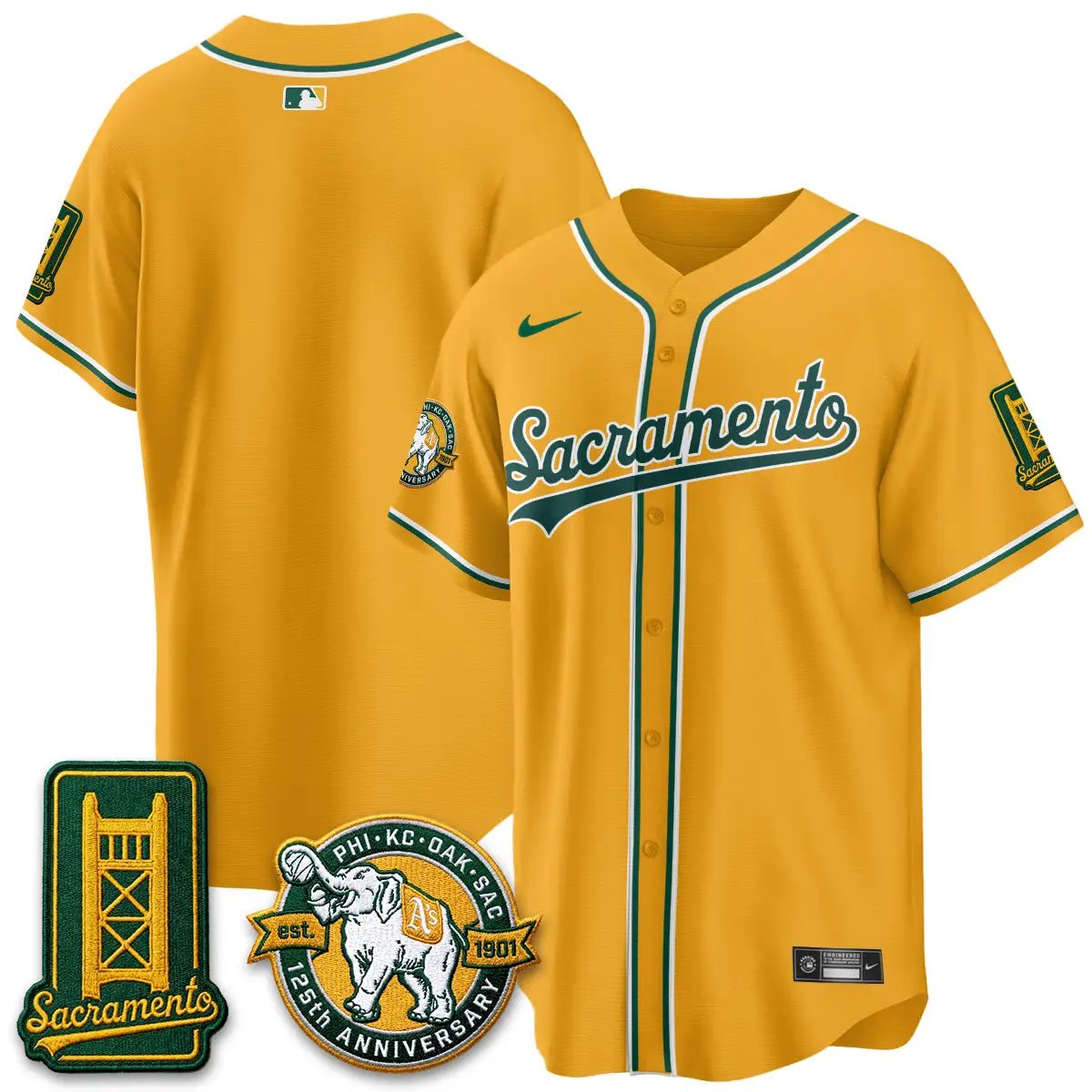 Oakland Athletics 2026 Black Out Style - Celebrating 125 Years - Limited Vapor Jersey - All Stitched by Oakland Athletics