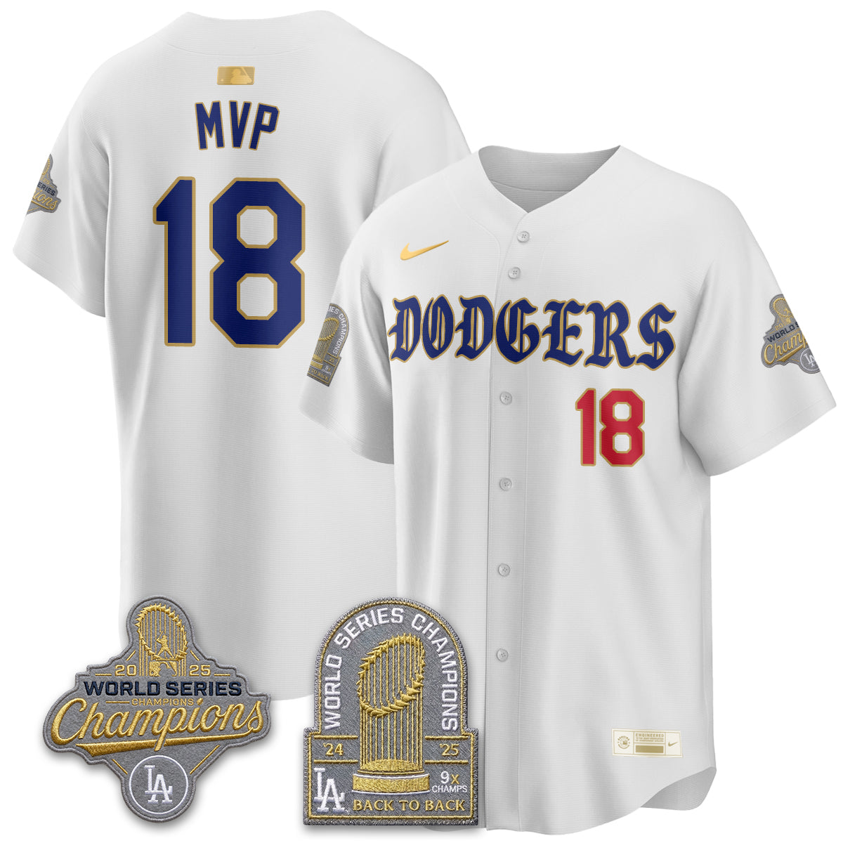 LAD Vapor Limited Jersey - Back to Back 9x Champs - All Stitched by Los Angeles Dodgers
