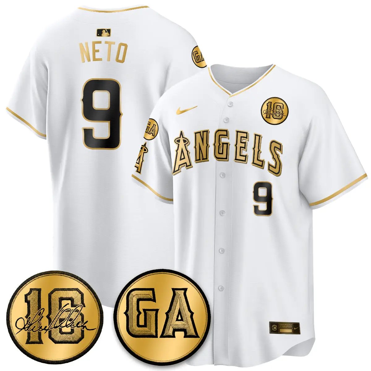 LAA Garret Anderson Tribute Patch Vapor Jersey - All Stitched V2 by Los Angeles Angels