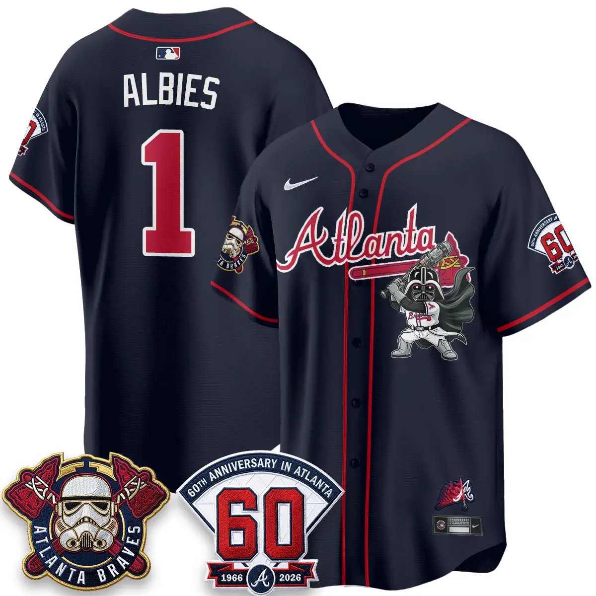 Atlanta Braves x SW Vapor Limited Jersey - Stitched by Atlanta Braves