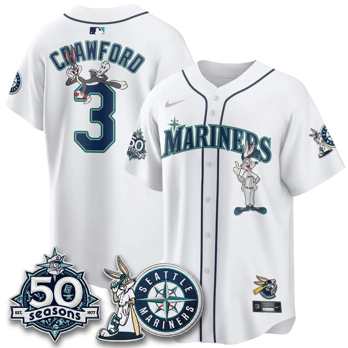 SEA x Bunny Vapor Premier Limited Jersey - Stitched by Seattle Mariners