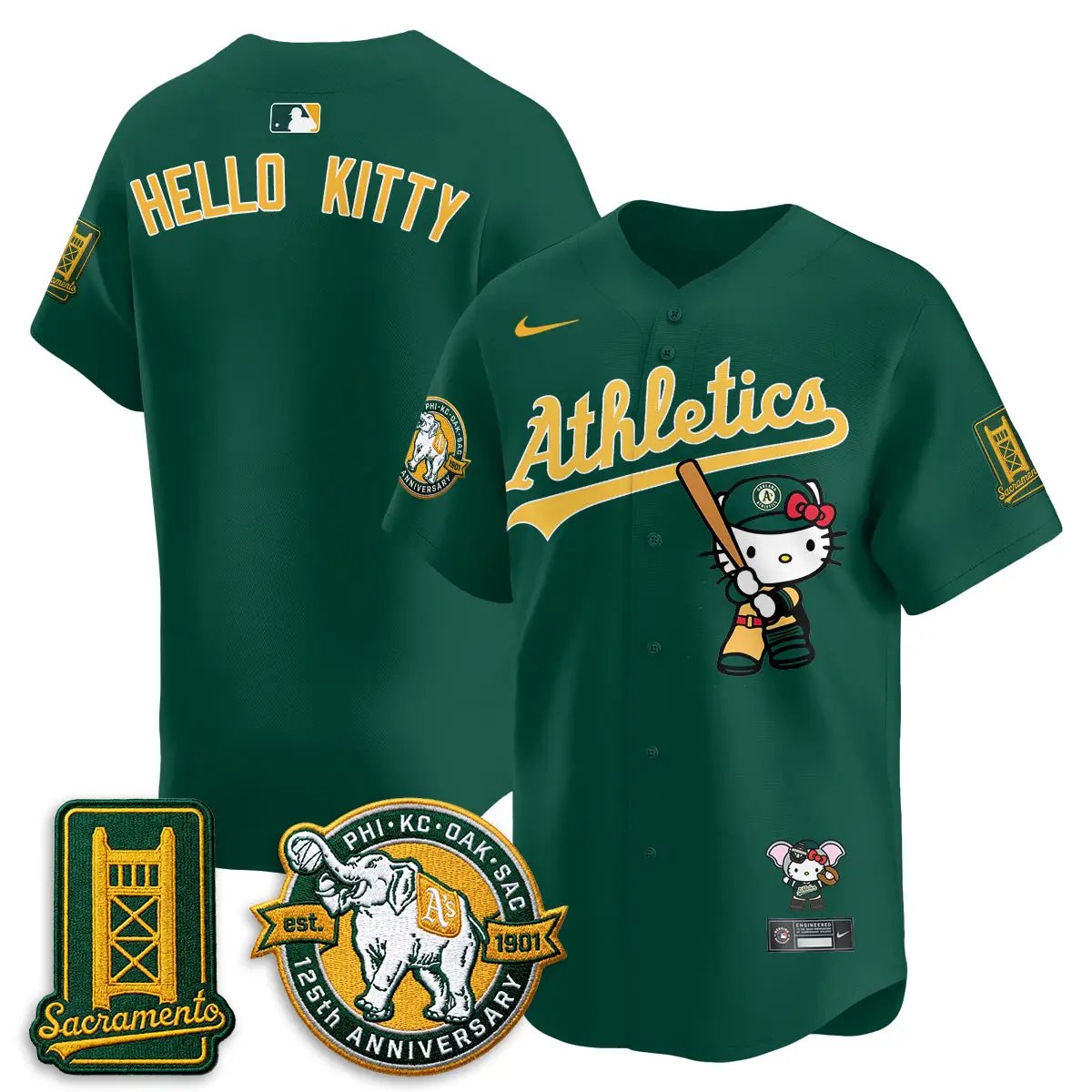 Oakland Athletics x Meow KT 2026 Vapor Limited Jersey - Stitched by Oakland Athletics
