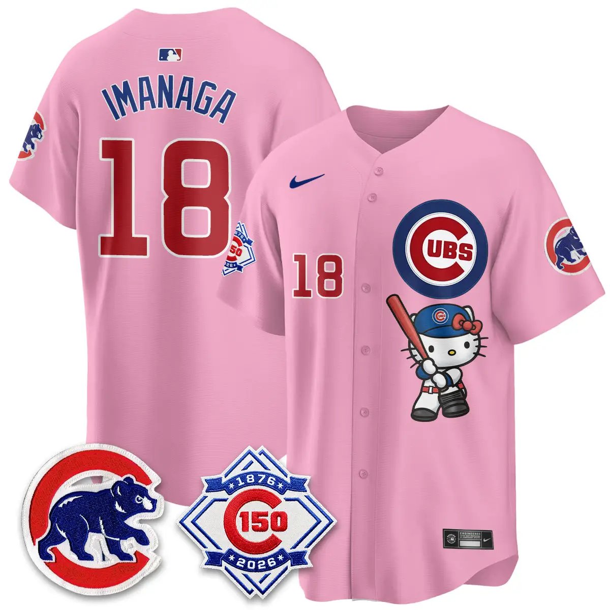 Chicago Cubs x Meow KT Vapor Premier Limited Jersey - All Stitched by Chicago Cubs