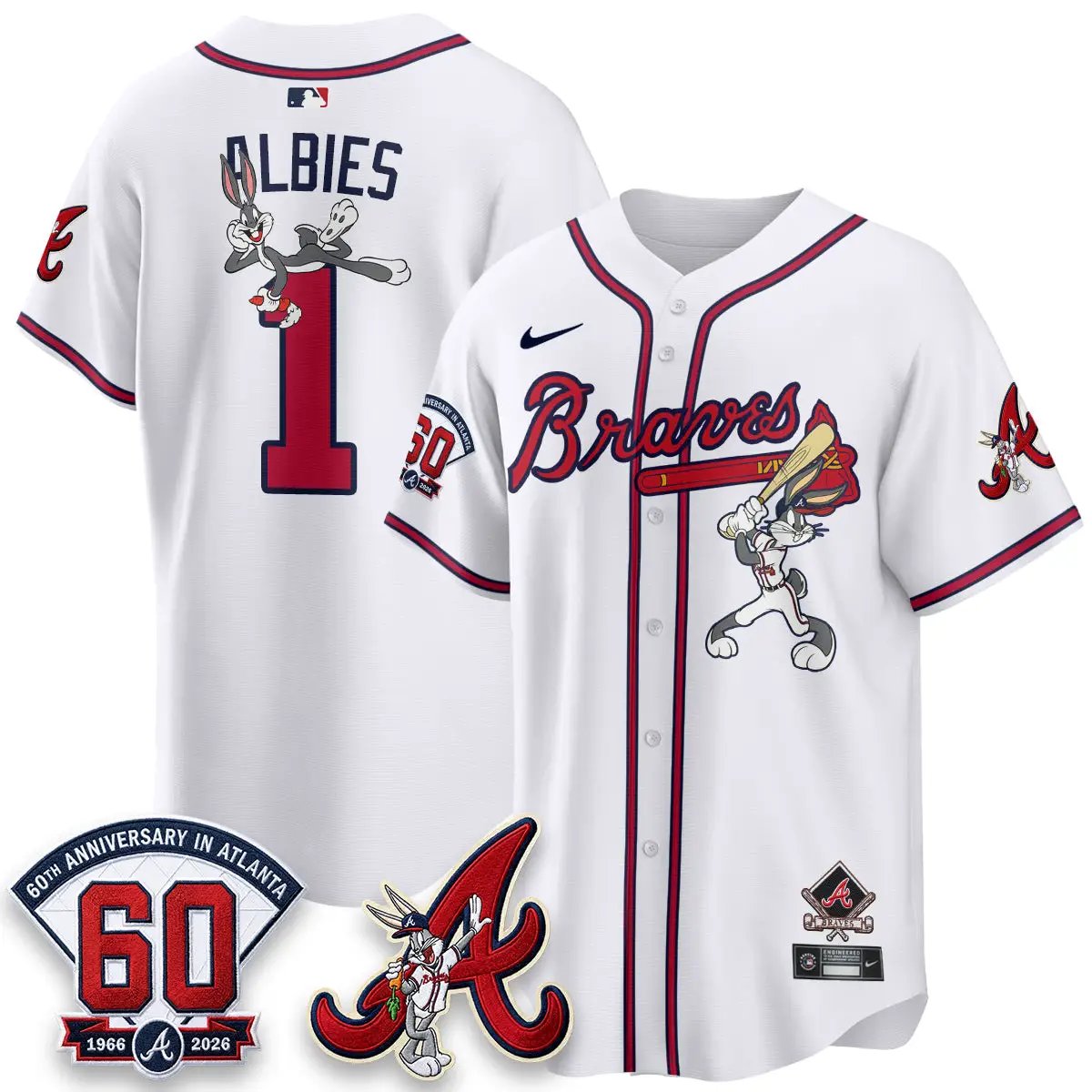 ATL x Bunny Vapor Premier Limited Jersey - Stitched by Atlanta Braves