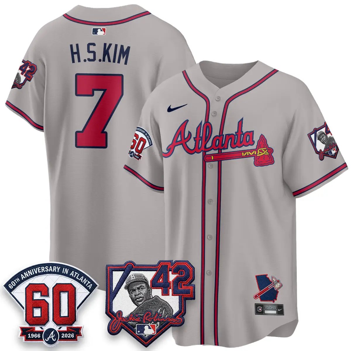 ATL 2026 Jackie Robinson Day Vapor Limited Red Jersey - All Stitched by Atlanta Braves