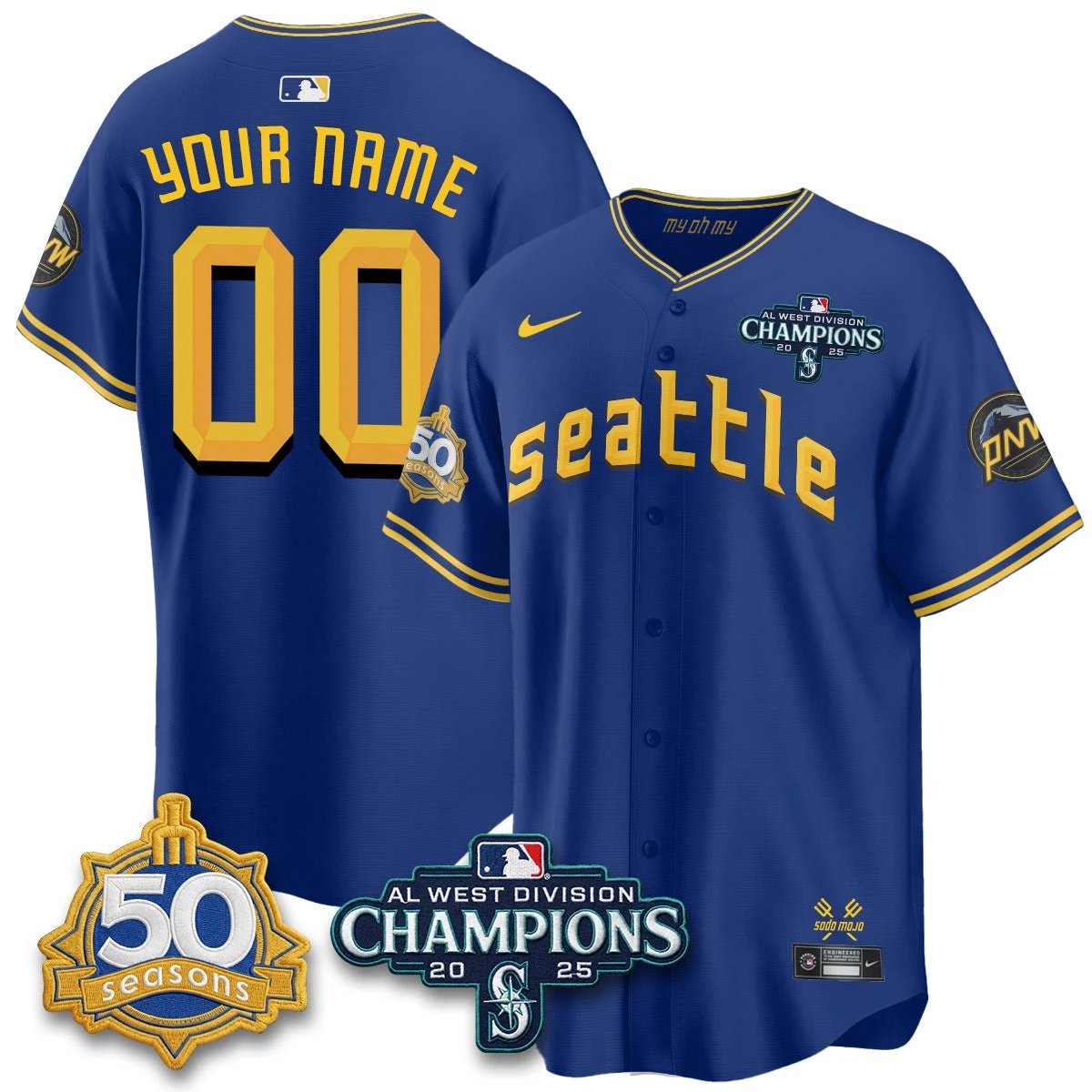 SEA 2026 Vapor Custom Limited Jersey - 50th Anniversary - All Stitched by Seattle Mariners