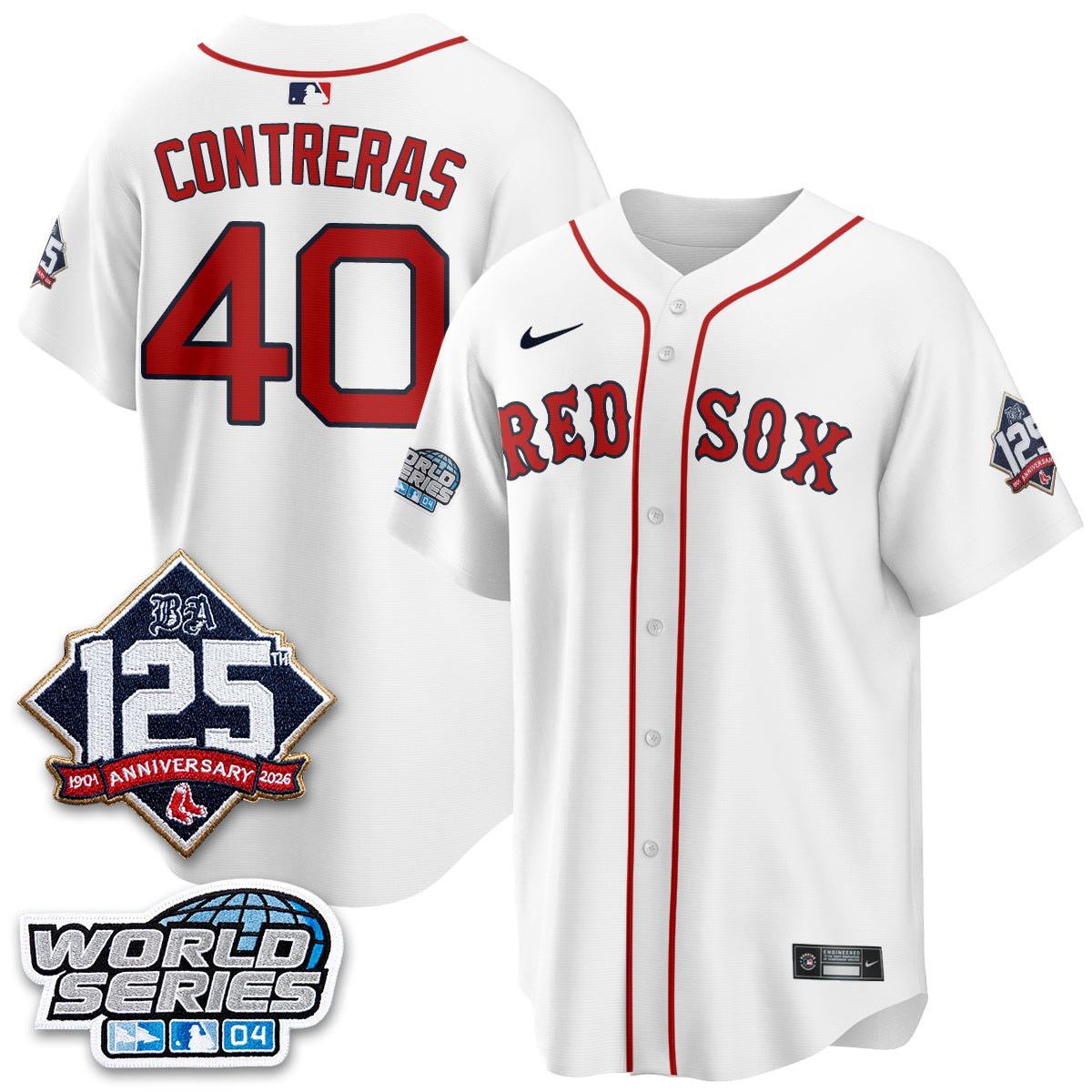 BOS Throwback 2004 Vapor Jersey - Stitched by Boston Red Sox