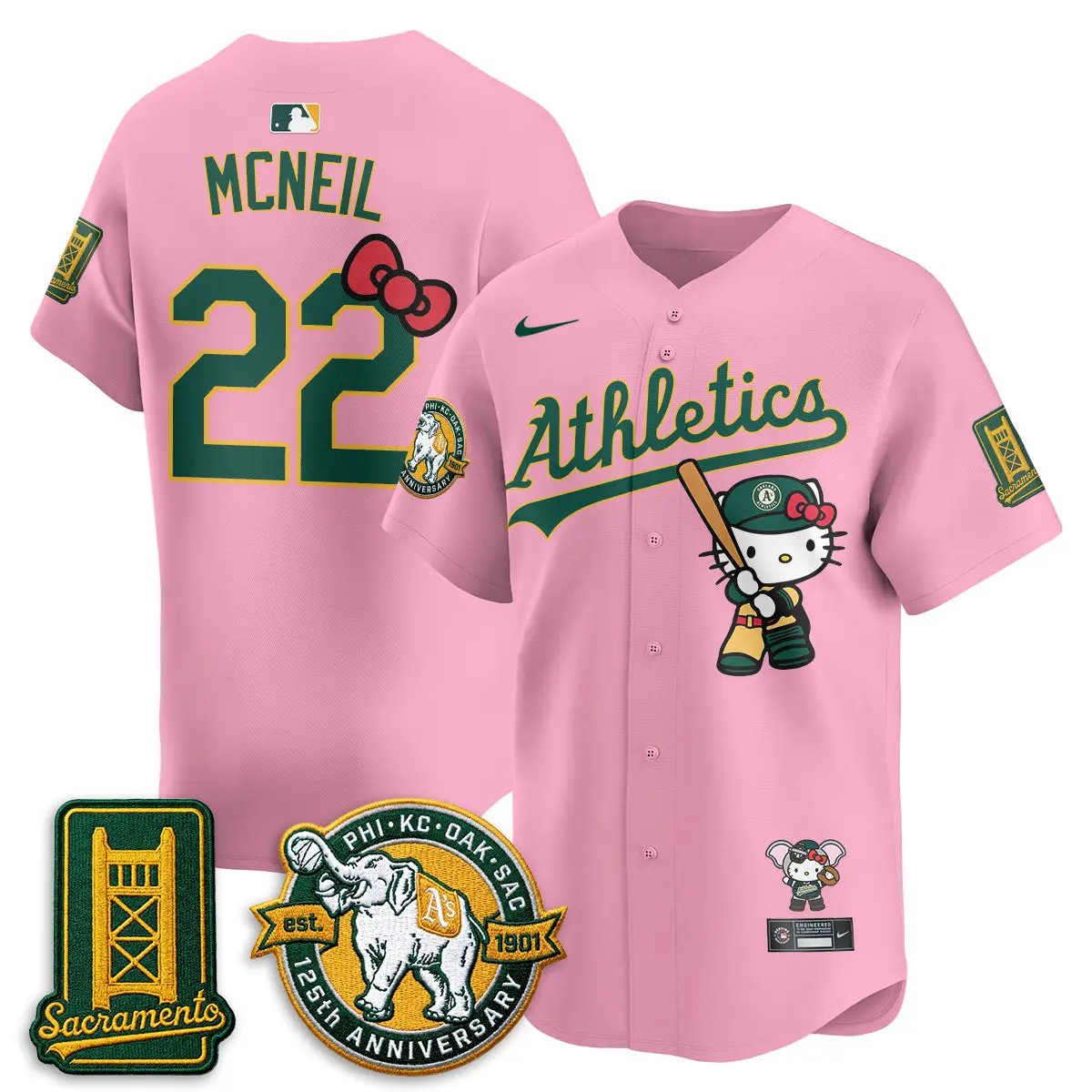 Oakland Athletics x Meow KT 2026 Vapor Limited Jersey - Stitched by Oakland Athletics