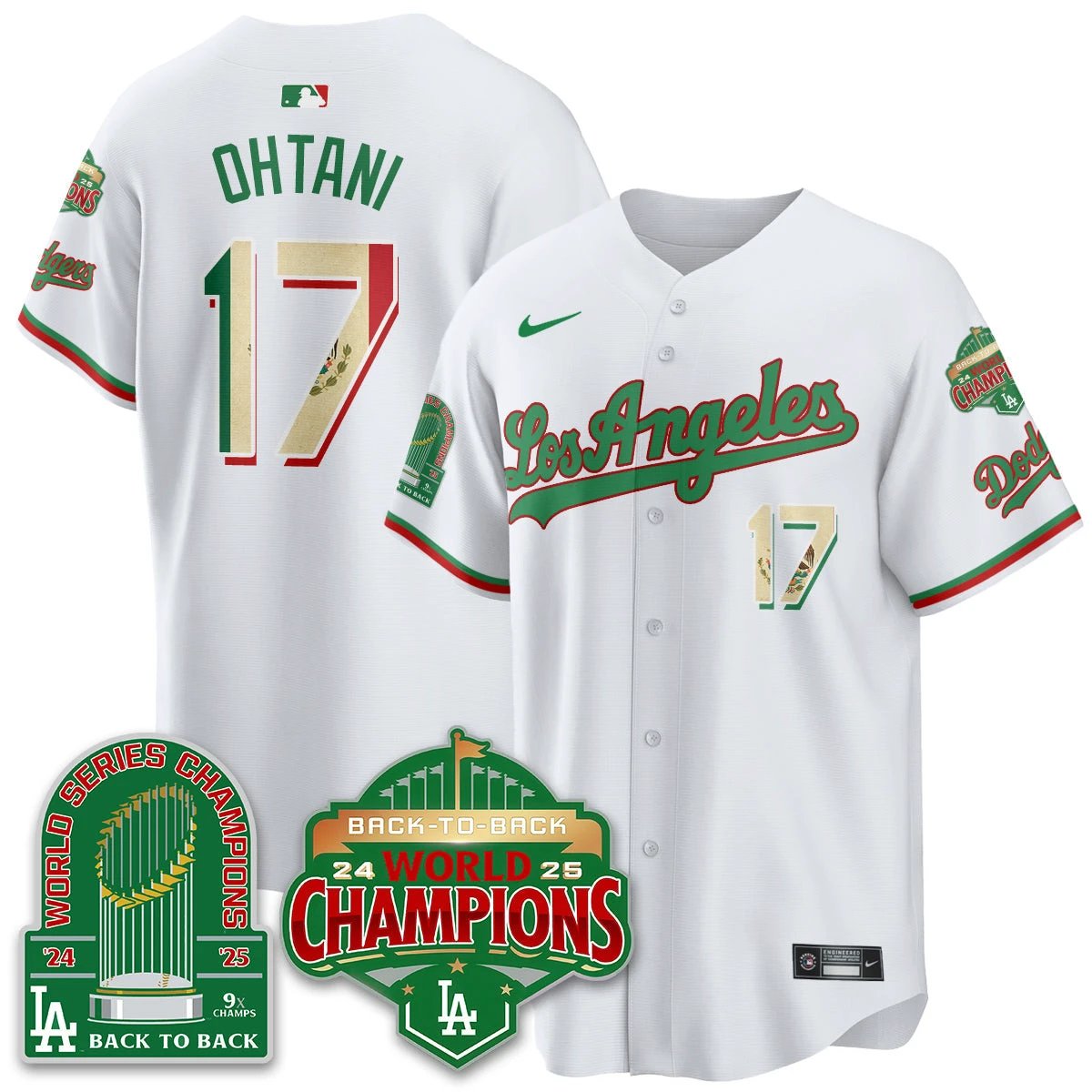 LAD Mexico Vapor Limited Jersey - 9x & B2B Champs - All Stitched by Los Angeles Dodgers