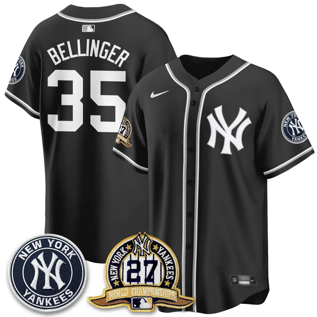 New York Yankees 2026 Black Out Style Vapor Limited Jersey - All Stitched by New York Yankees