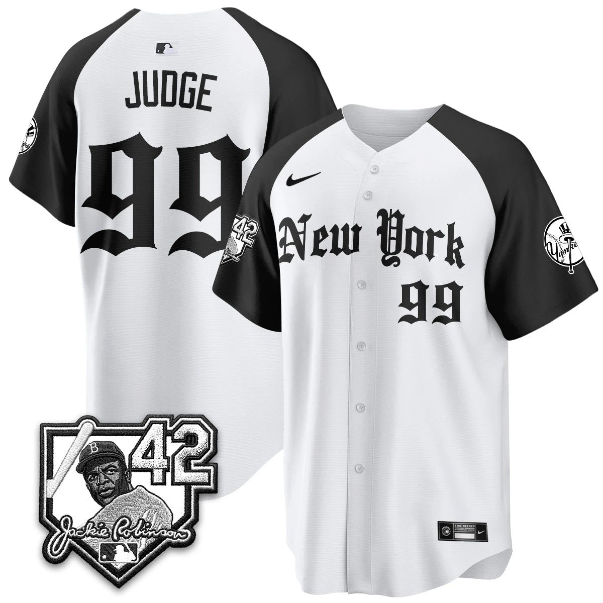 NYY 2026 Jackie Robinson Day Gothic Vapor Limited Jersey - All Stitched by New York Yankees