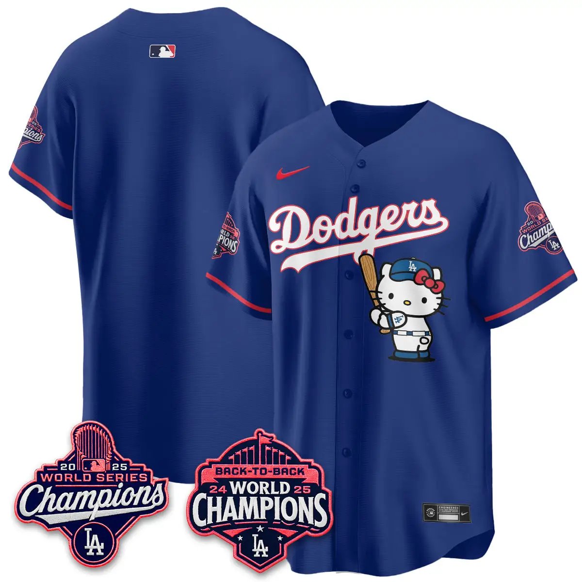 LAD x Hello Kitty Night 2026 Vapor Jersey - All Stitched by Los Angeles Dodgers