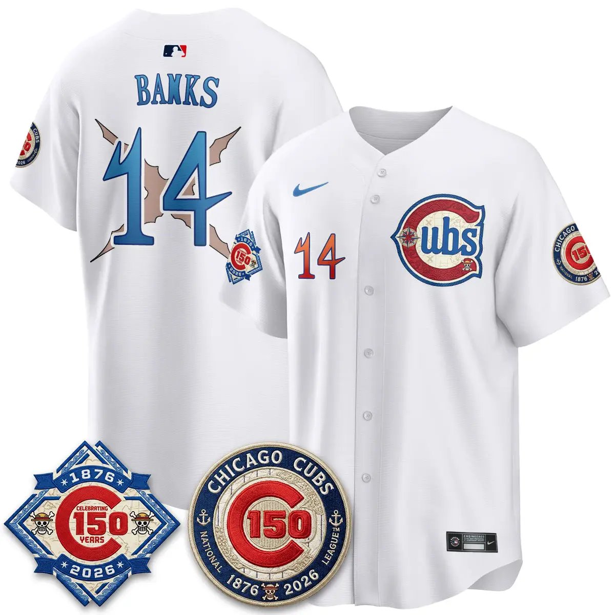 CHC x Japanese Cartoon Limited Jersey - Stitched by Chicago Cubs