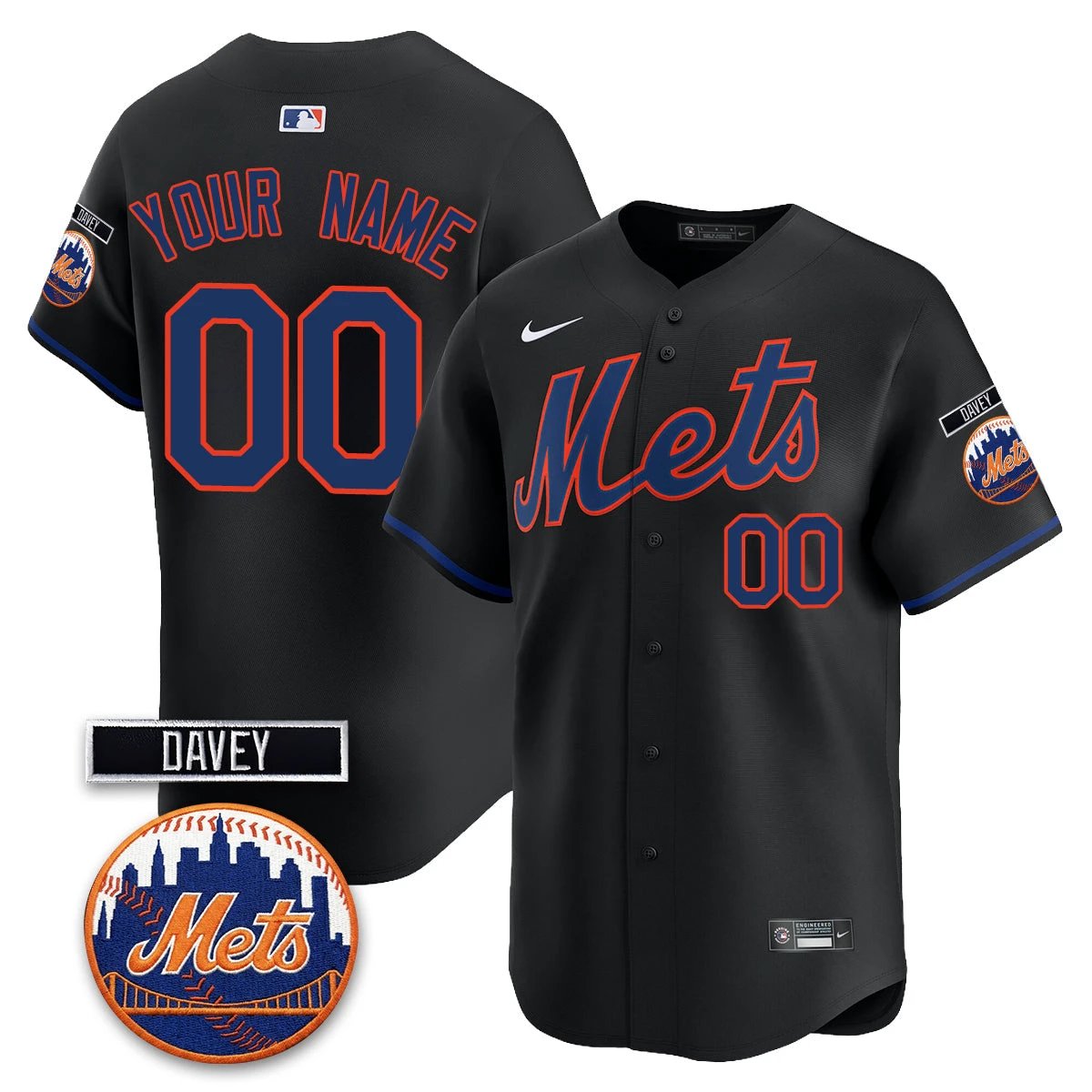 NYM 2026 Davey Johnson Memorial Vapor Custom Limited Jersey - All Stitched by New York Mets