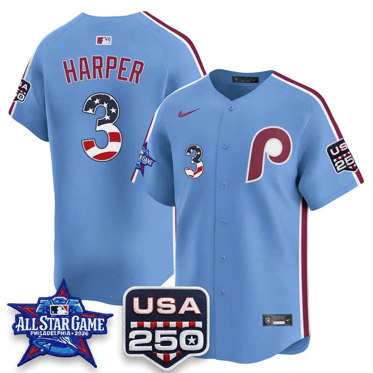 PHI 2026 All Star Edition Vapor Jersey - Stitched by Philadelphia Phillies