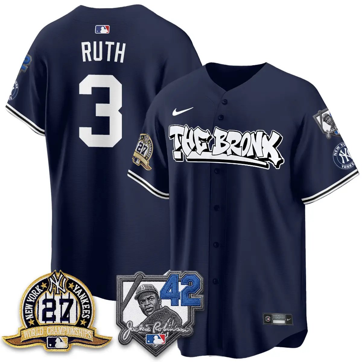 New York Yankees The Bronx 2026 Jackie Robinson Day Vapor Limited Jersey - All Stitched by New York Yankees