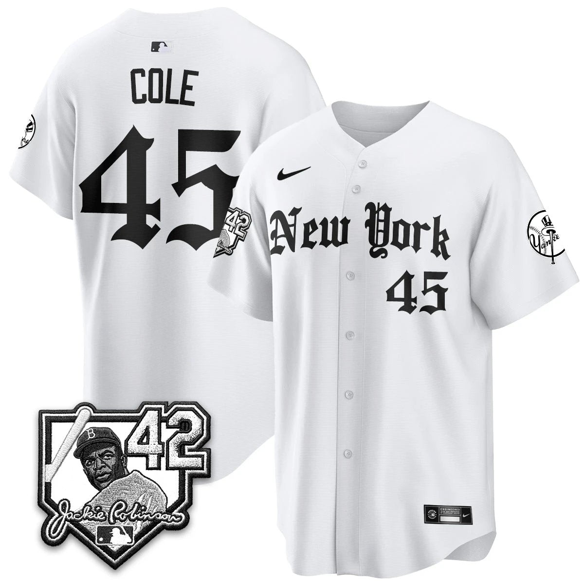 NYY 2026 Jackie Robinson Day Gothic Vapor Limited Jersey - All Stitched by New York Yankees