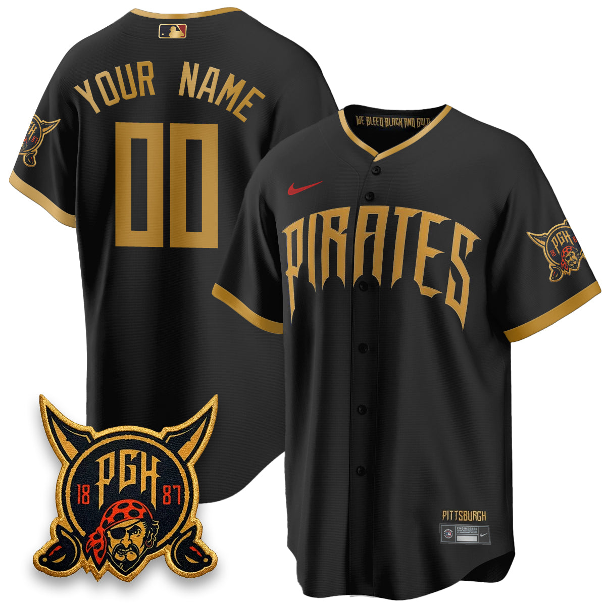 PIT 2026 City Connect Vapor Premier Limited Custom Jersey - All Stitched by Pittsburgh Pirates