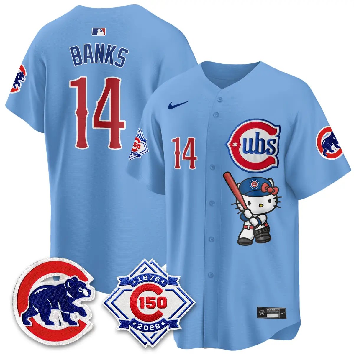 Chicago Cubs x Meow KT Vapor Premier Limited Jersey - All Stitched by Chicago Cubs
