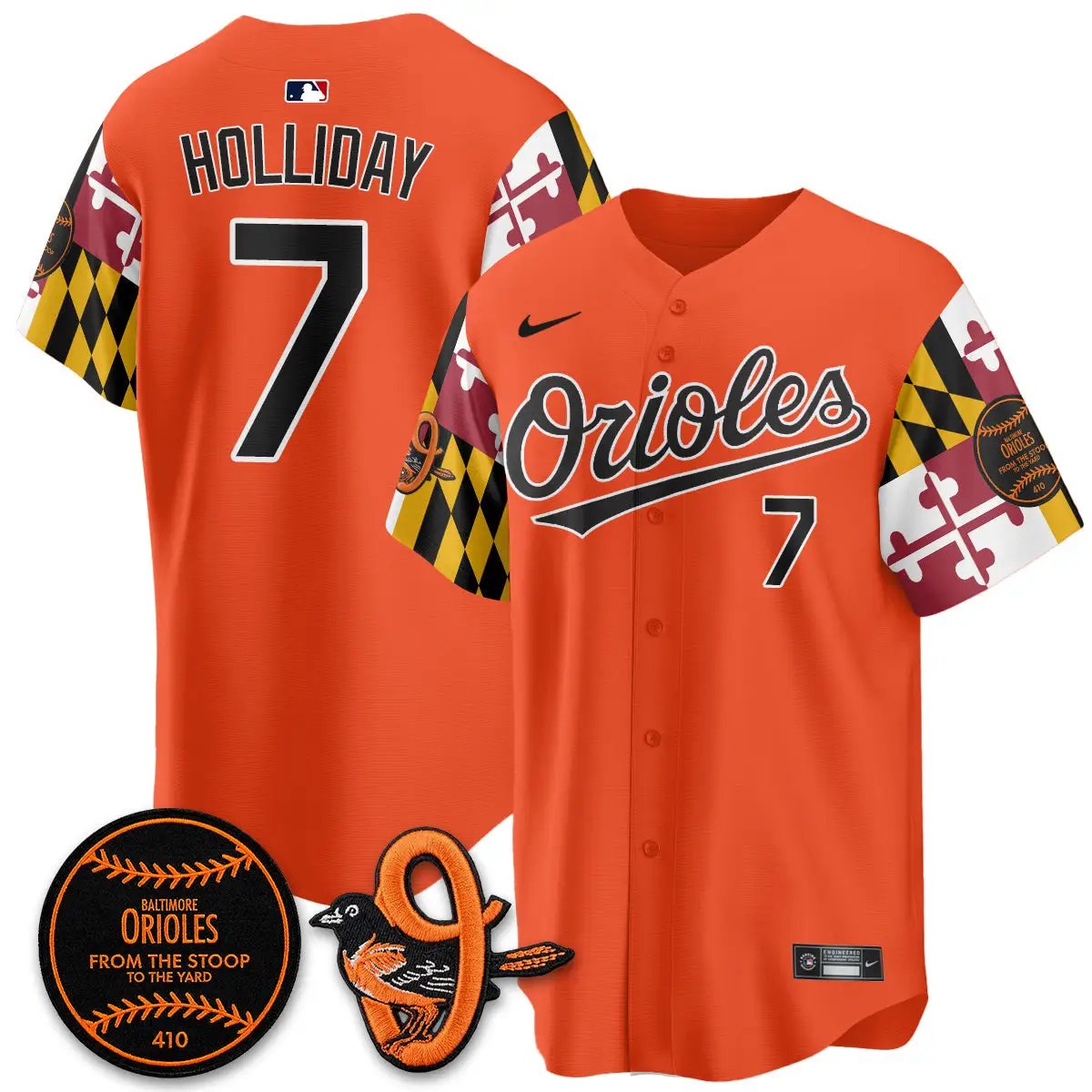 BAL 2026 x Maryland State Flag Vapor Jersey - All Stitched V2 by Baltimore Orioles