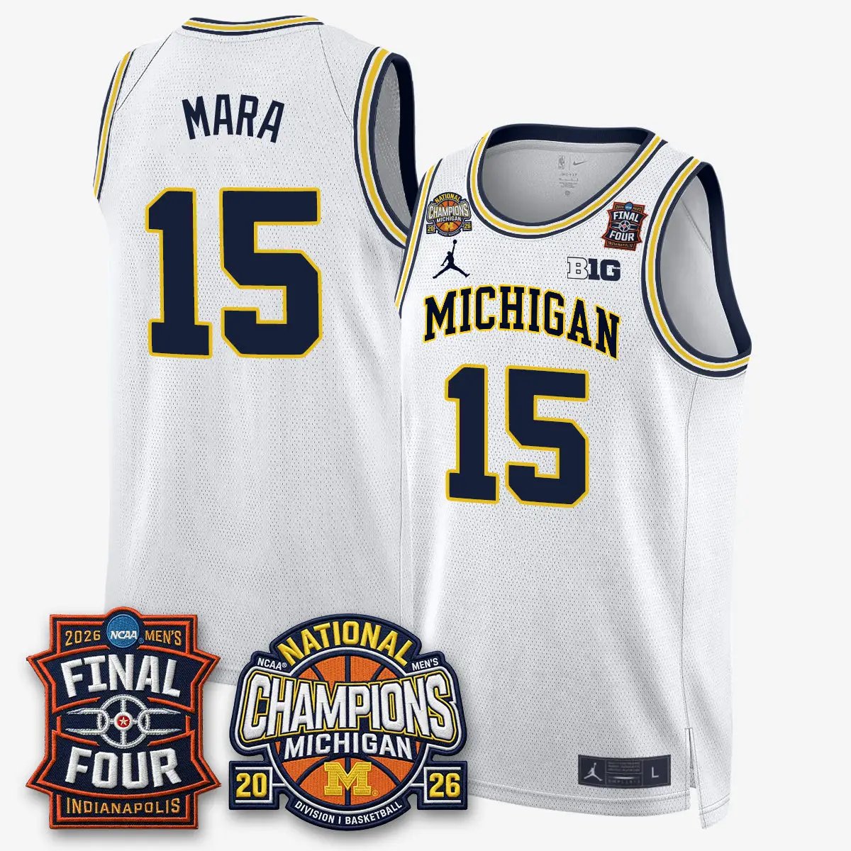 Michigan Wolverines Basketball National Champions Big Text Limited Vapor Jersey - All Stitched by Michigan Wolverines