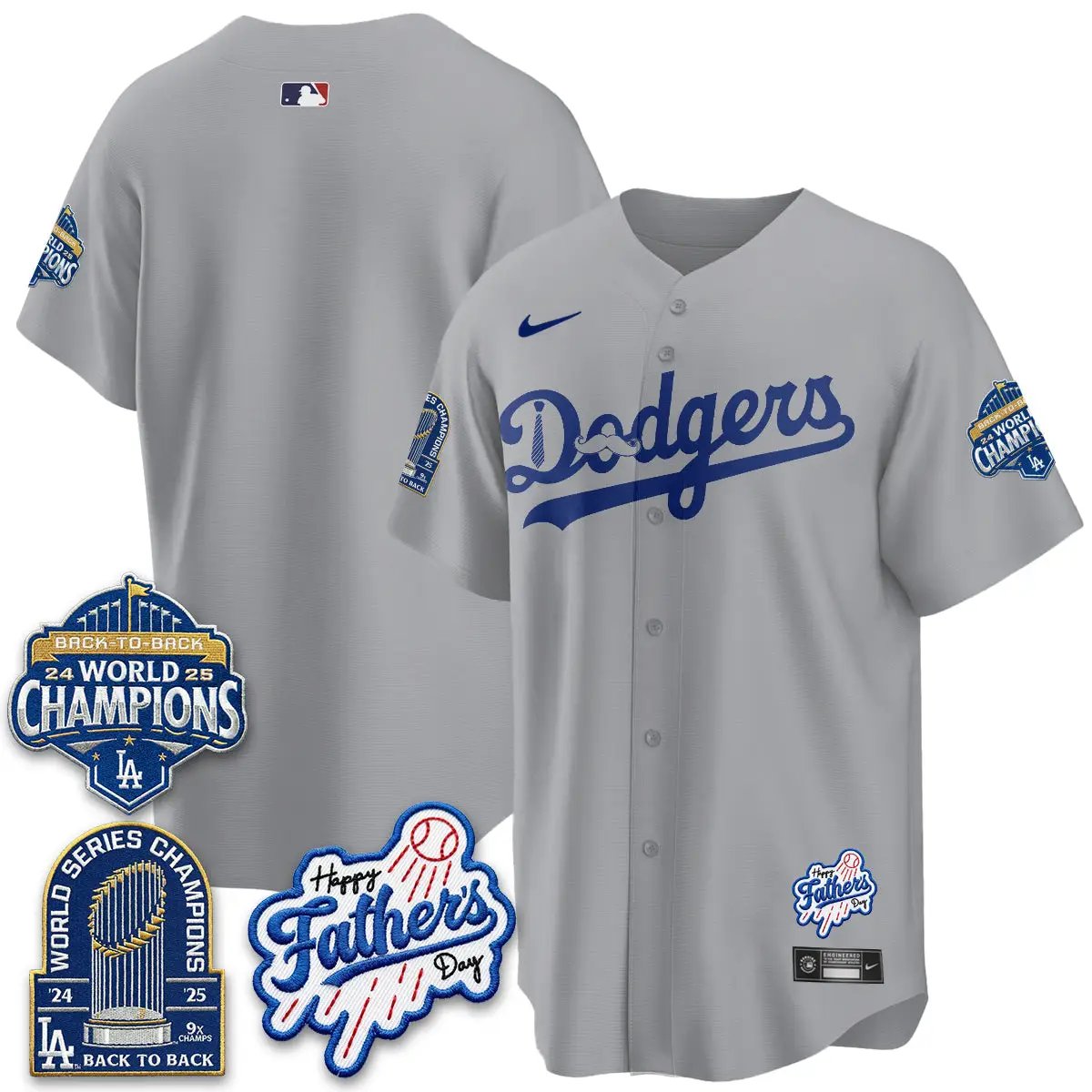 LAD Happy Father's Day 2026 Jersey - Stitched by Los Angeles Dodgers