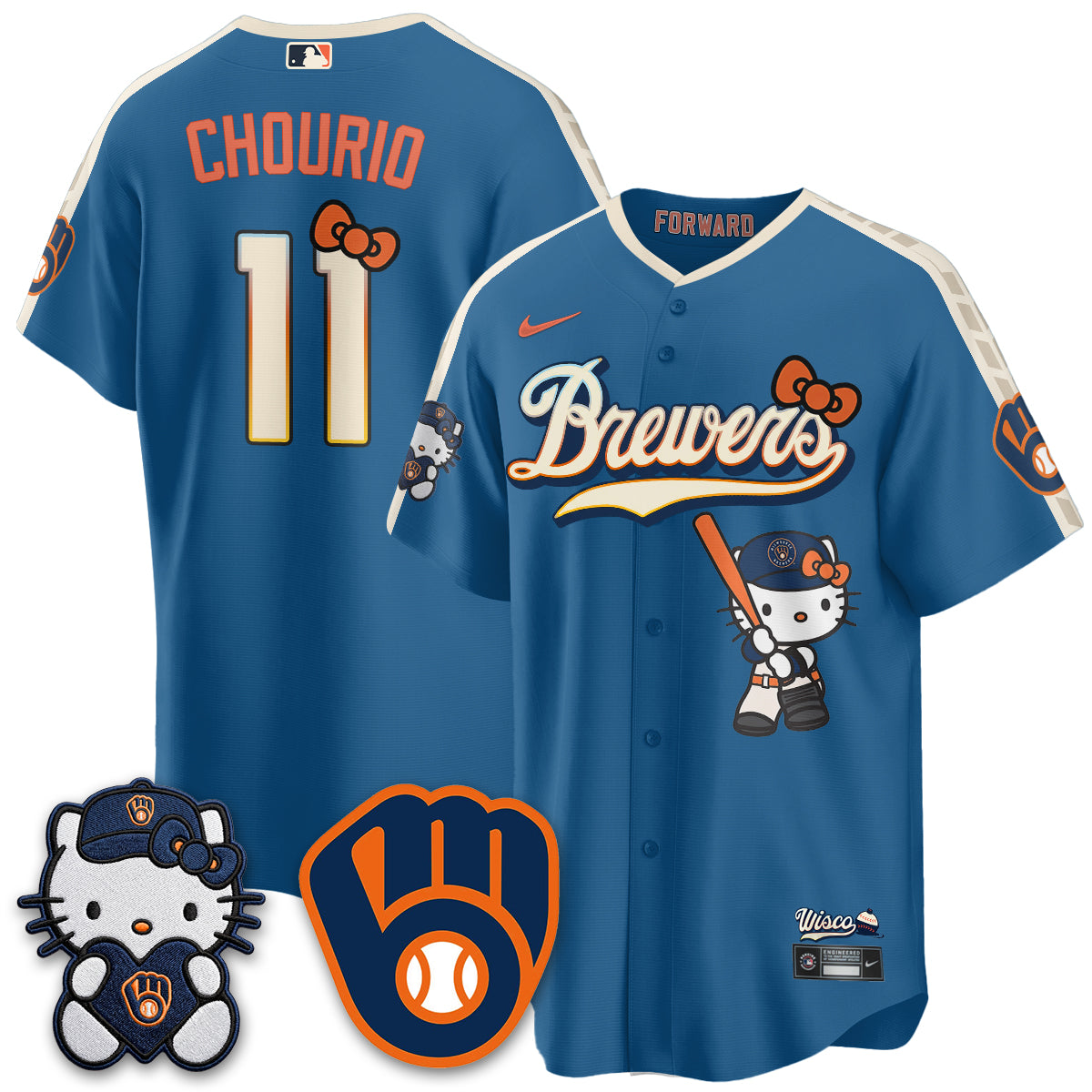 Milwaukee Brewers Meow KT Night Vapor Limited Jersey - All Stitched by Milwaukee Brewers