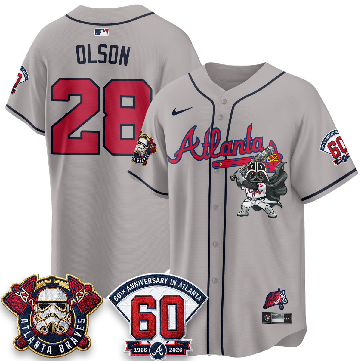 Atlanta Braves x SW Vapor Limited Jersey - Stitched by Atlanta Braves