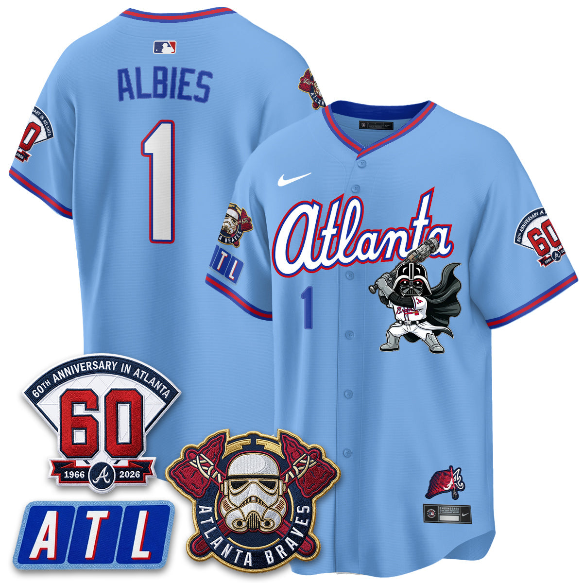 Atlanta Braves x SW Vapor Limited Jersey - Stitched by Atlanta Braves