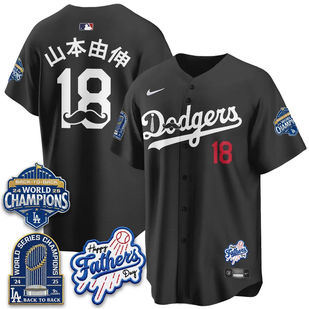 LAD Happy Father's Day 2026 Jersey - Stitched by Los Angeles Dodgers