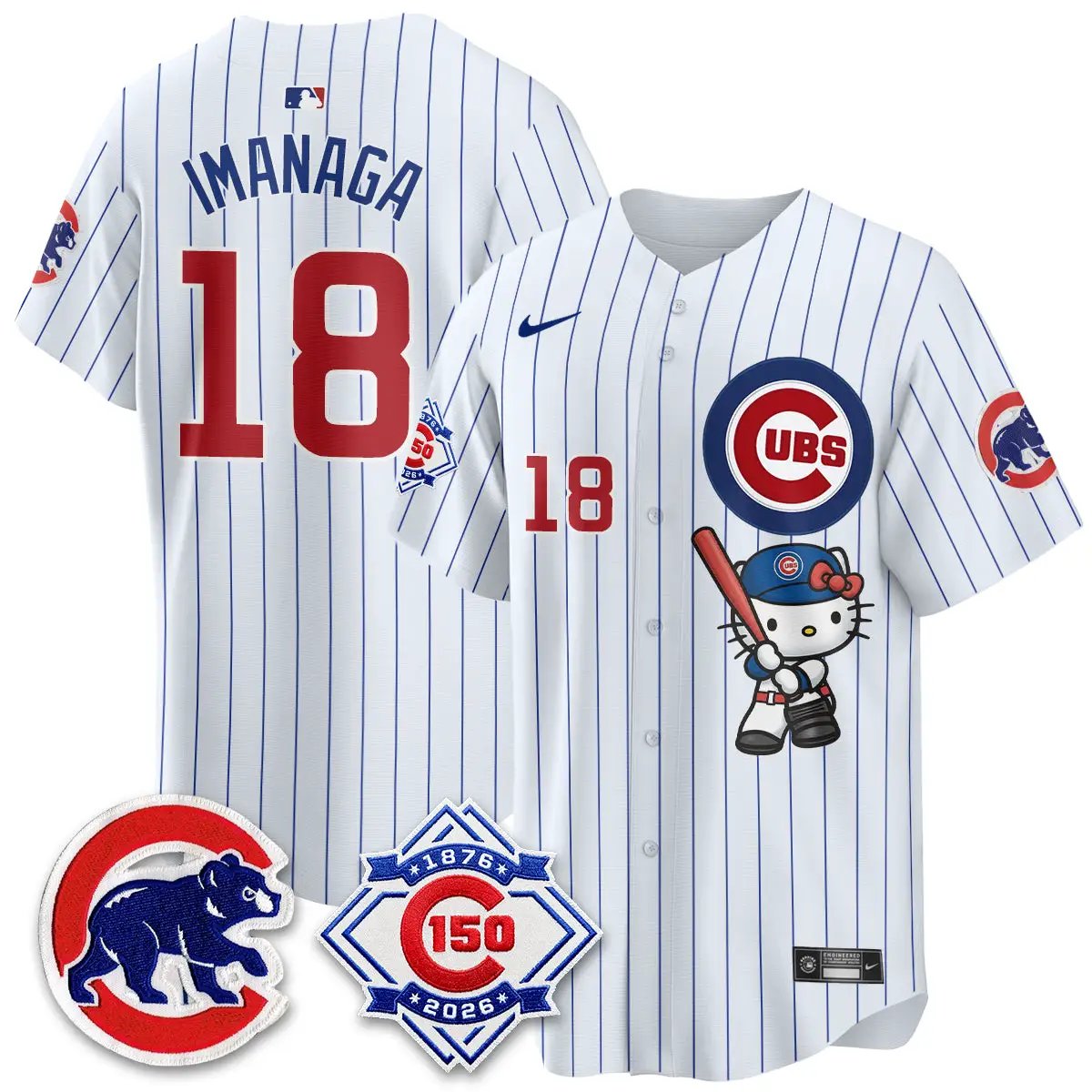 Chicago Cubs x Meow KT Vapor Premier Limited Jersey - All Stitched by Chicago Cubs