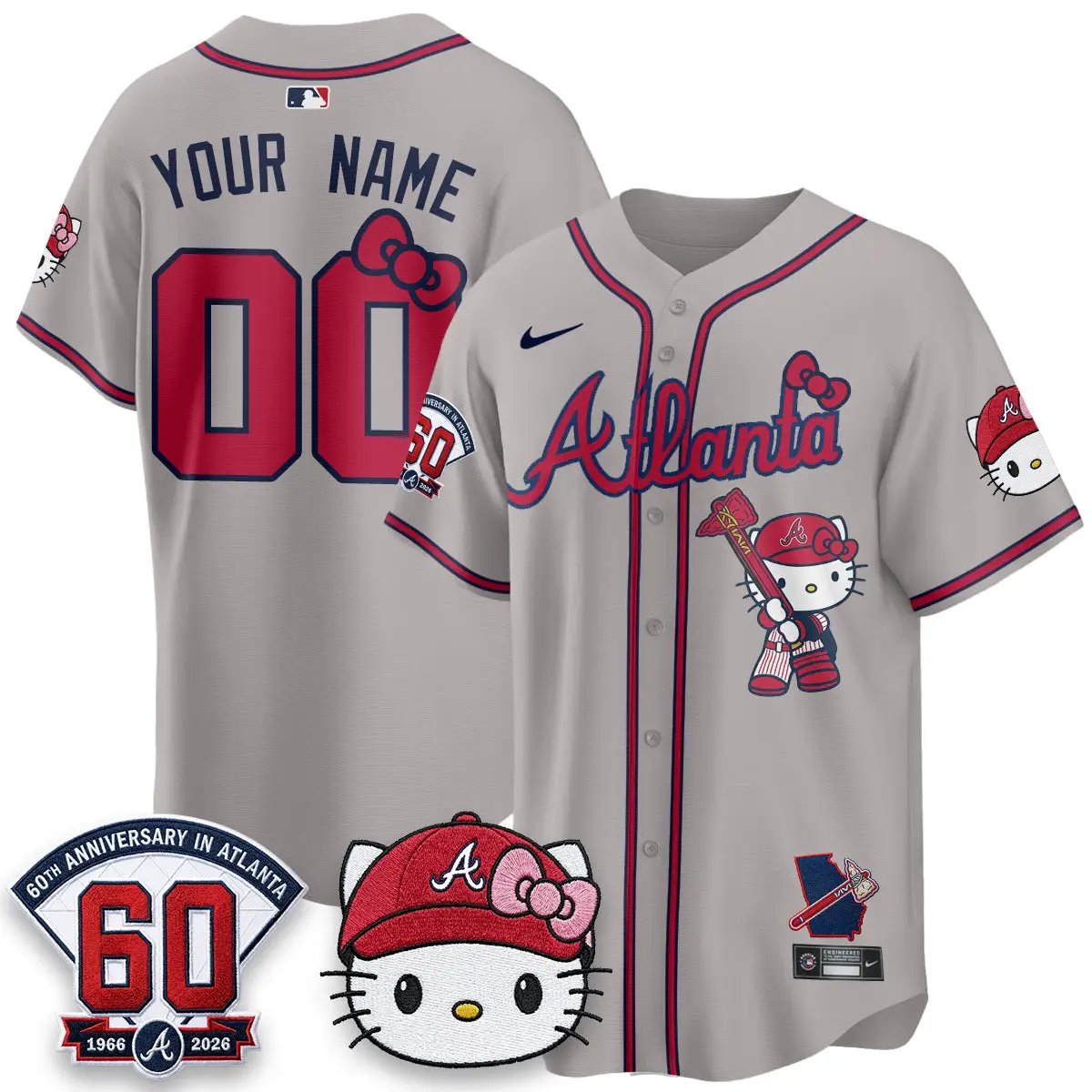 Atlanta Braves x Meow KT 2026 Vapor Limited Custom Jersey - All Stitched by Atlanta Braves