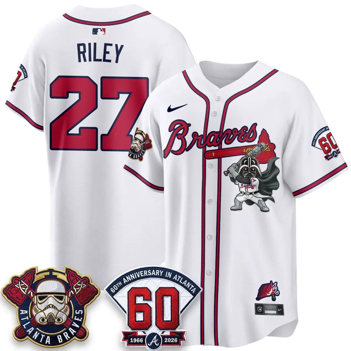 Atlanta Braves x SW Vapor Limited Jersey - Stitched by Atlanta Braves