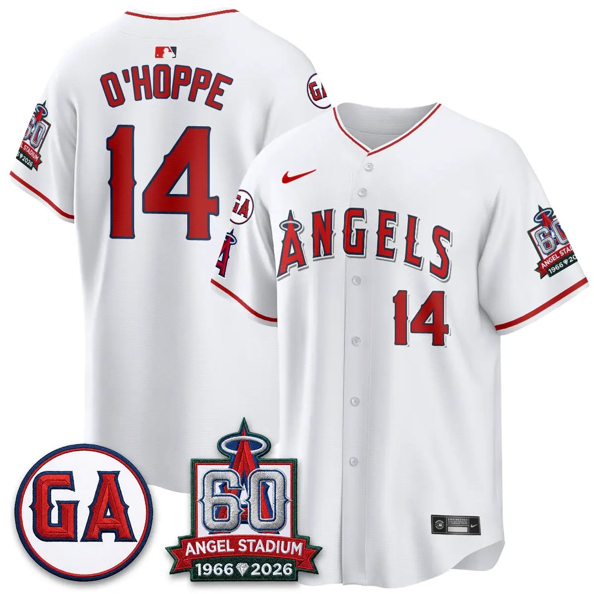 LAA 60th Anniversary Vapor Jersey - All Stitched V3 by Los Angeles Angels