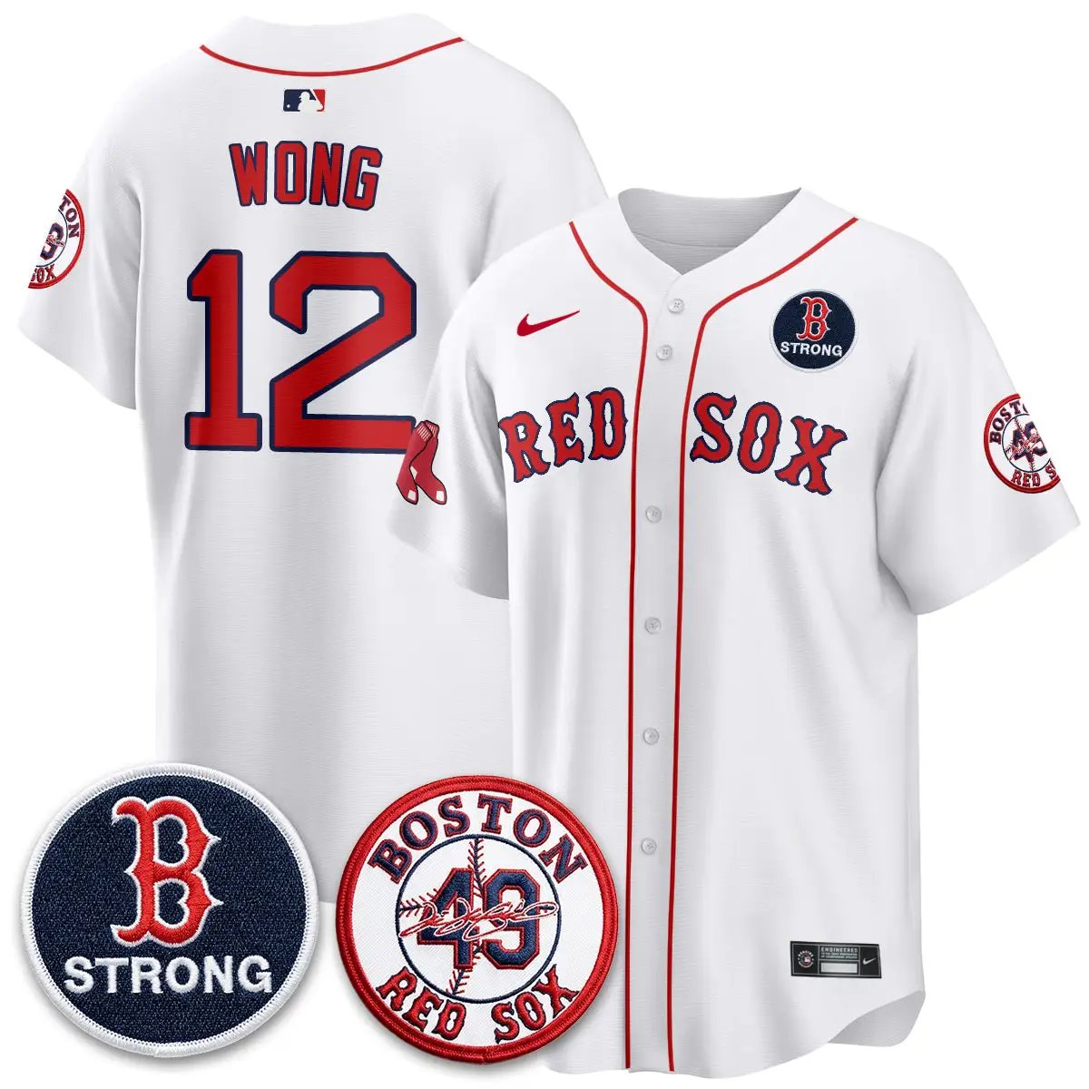 BOS Tim Wakefield Memorial Patch Vaper Premier Limited Jersey - All Stitched V2 by Boston Red Sox