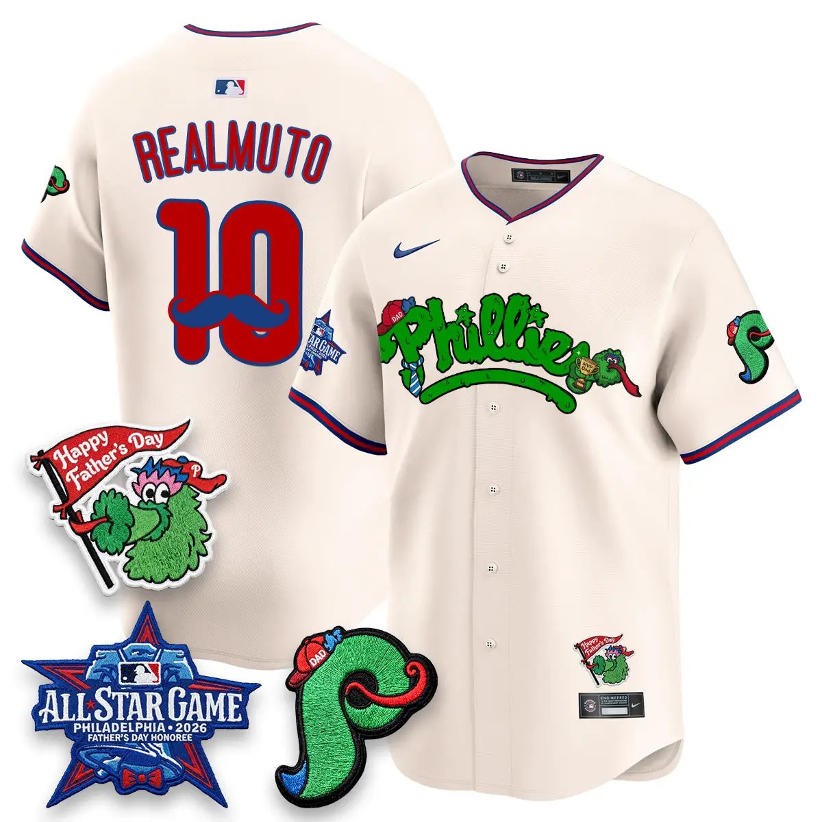 PHI Happy Father's Day Vapor Jersey - Stitched by Philadelphia Phillies